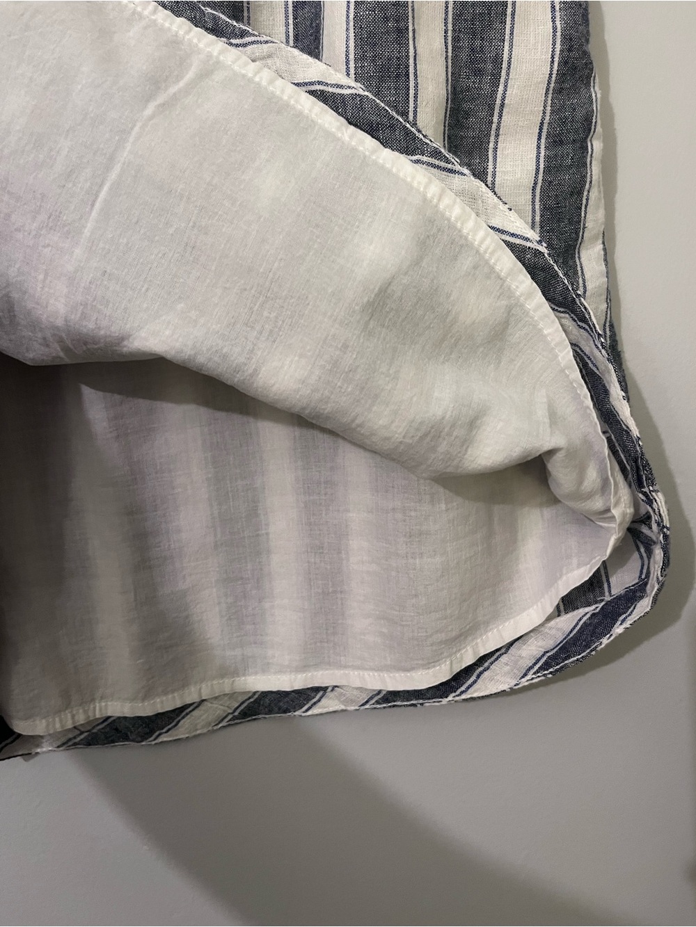 beachlunchlounge Sleeveless Navy and White Striped Cotton Linen Dress Sz S - Picture 8 of 9